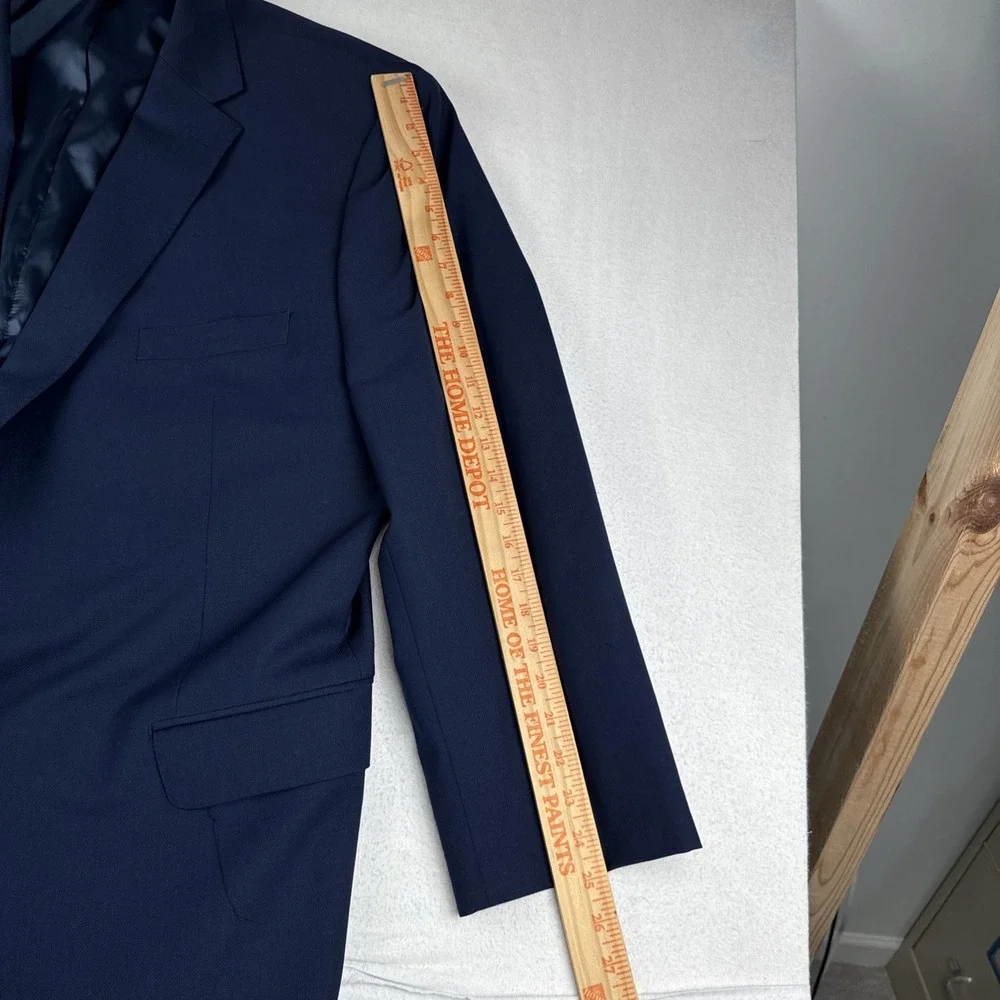 Ralph Ralph Lauren Mens Navy Blue Blazer Sz 50L Wool Blend  Double Vented